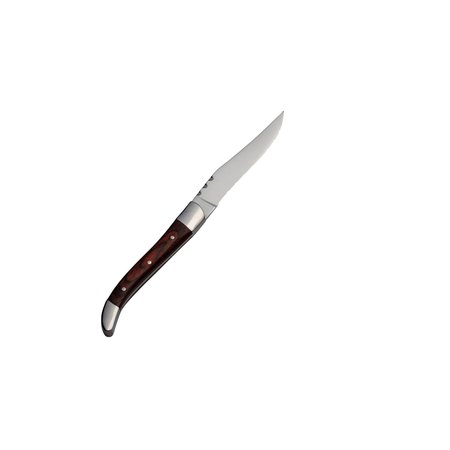 BON CHEF Laguiole, Steak Knife, Red Wood Handle, 4" Blade, 13/0, 8.88" , set of 12 S942